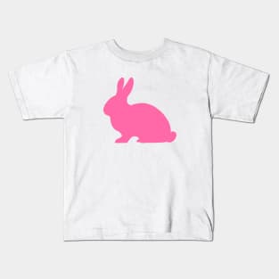 Bunny Rabbit Pattern in Pink Kids T-Shirt